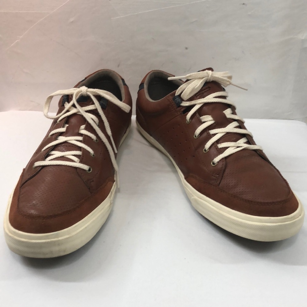 Cole Haan Cognac Leather Low Sneakers Size 11.5 - Picture 2 of 8